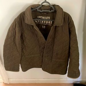 Crewcuts size 10 jacket. Perfect condition. Army green